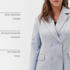 Пиджак женский двубортный MIST plus-size, р.56, серый 10060157 - фото 12673557