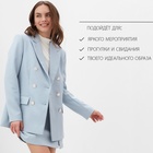 Пиджак женский двубортный MIST р. 50, голубой/белый 10135423 - фото 12673585