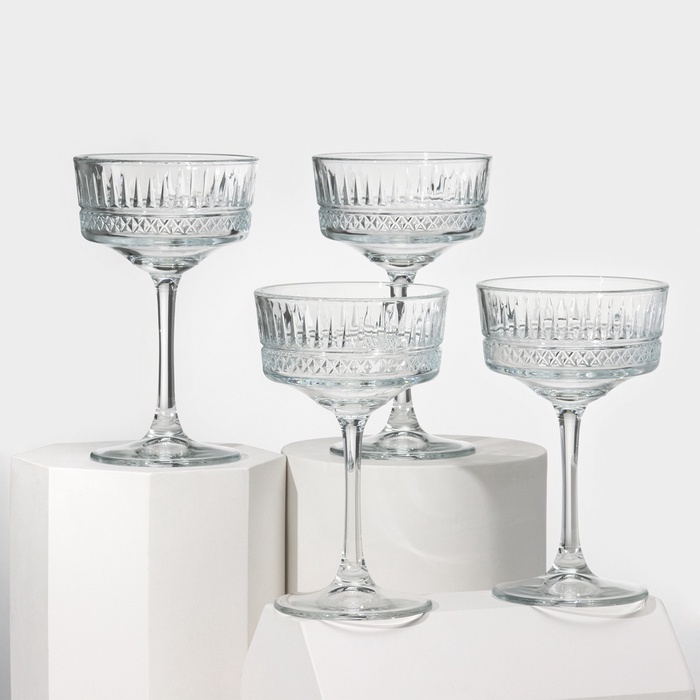 УЦЕНКА Набор фужеров для шампанского Elysia, 260 мл, 4 шт. - Фото 1