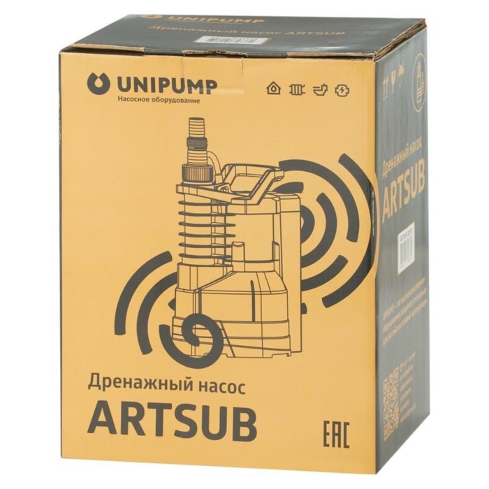 Насос дренажный Unipump ARTSUB Q550, со встроенным поплавковым выключателем - фото 1909461538
