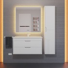 Шкаф-пенал Uperwood Modul, 33х36х150 см, подвесной, с дверцами, матовый, белый - Фото 3