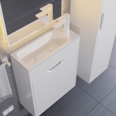 Тумба подвесная Uperwood, под раковину Uperwood Modul 50, цвет белый матовый