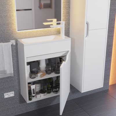 Тумба подвесная Uperwood, под раковину Uperwood Modul 50, цвет белый матовый