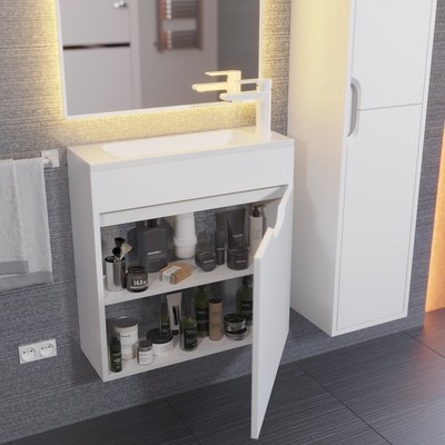 Тумба подвесная Uperwood, под раковину Uperwood Modul 60, цвет белый матовый