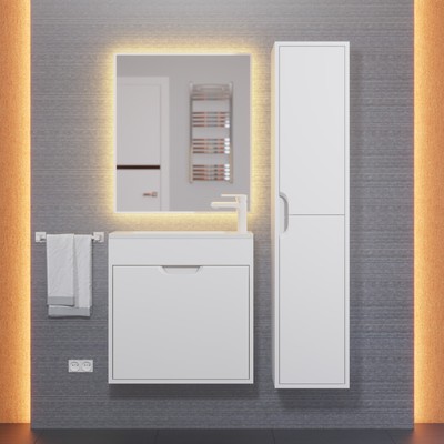 Тумба подвесная Uperwood, под раковину Uperwood Modul 60, цвет белый матовый