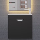 Тумба под раковину Uperwood Modul, 60 см, подвесная, матовая, черная - Фото 14