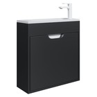 Тумба под раковину Uperwood Modul, 60 см, подвесная, матовая, черная - Фото 6