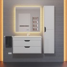 Шкаф-пенал Uperwood Modul, 33х36х150 см, подвесной, с дверцами, матовый, белый/графит - Фото 3