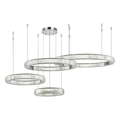 Люстра подвесная St Luce. SL1622.103.04. Tivoli. 1х190 Вт, LED, 4000K, 11400 Lm, 180х140 см, цвет хром