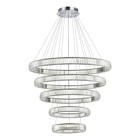 Люстра подвесная St Luce. SL1622.113.05. Tivoli. 1х285 Вт, LED, 4000K, 17100 Lm, 120х120х100 см, цвет хром - Фото 1