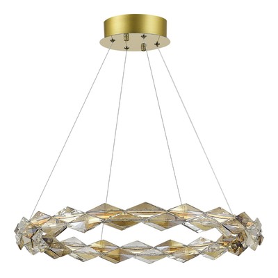 Люстра подвесная St Luce. SL6009.203.01. Diamanta. 1х30 Вт, LED, 3000K, 2250 Lm, 60х60х200 см, цвет хром