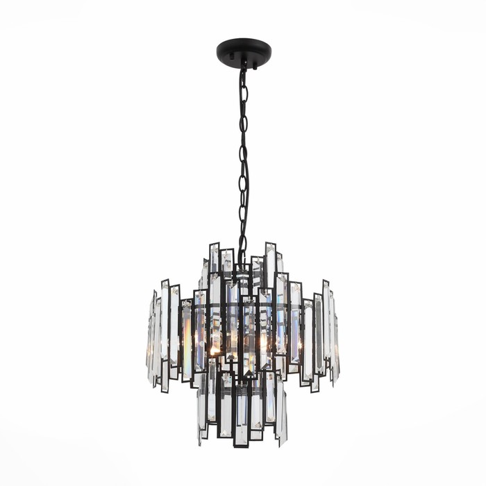 Люстра подвесная St Luce. SL665.443.06. Chiarezza. 6х40 Вт, E14, 36х36х55 см, цвет чёрный - Фото 1