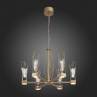 Люстра подвесная St Luce. SL815.203.06. Progetto. 6х8 Вт, LED, 4000K, 3564 Lm, 60х60х50 см, цвет матовое золото - Фото 5