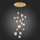 Люстра подвесная St Luce. SL1188.303.16. Idesia. 16х40 Вт, E14/E27, 116,5х116,5х33 см, цвет латунь - Фото 5