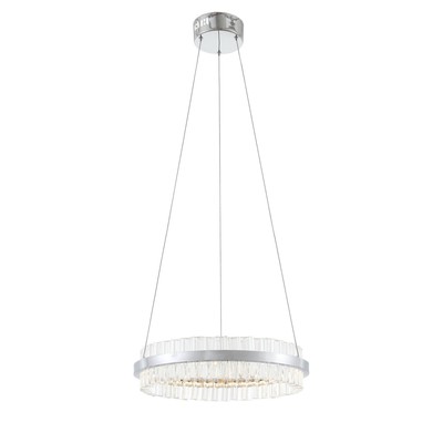 Светильник подвесной St Luce. SL383.103.01. Cherio. 1х34 Вт, LED, 3000K, 1983 Lm, 46х46 см, цвет хром