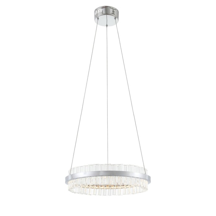 Светильник подвесной St Luce. SL383.103.01. Cherio. 1х34 Вт, LED, 3000K, 1983 Lm, 46х46 см, цвет хром - Фото 1