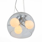 Светильник подвесной St Luce. SL512.103.03. Uovo. 3х60 Вт, E27 Globe, 30х30х20 см, цвет хром - Фото 3