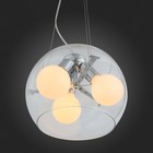 Светильник подвесной St Luce. SL512.103.03. Uovo. 3х60 Вт, E27 Globe, 30х30х20 см, цвет хром - Фото 9