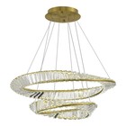 Светильник подвесной St Luce. SL6204.301.02. Ritorto. 1х52 Вт, LED, 4000K, 4420 Lm, 60х60х120 см, цвет латунь - Фото 1