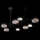 Светильник подвесной St Luce. SL6005.403.08. Vallo. 8х3 Вт, LED, 3000K, 1320 Lm, 138х70 см, цвет чёрный - Фото 13