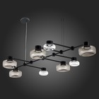 Светильник подвесной St Luce. SL6005.403.08. Vallo. 8х3 Вт, LED, 3000K, 1320 Lm, 138х70 см, цвет чёрный - Фото 6