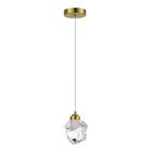 Подвес St Luce. SL6114.203.01. Cascato. 1х3 Вт, LED, 3000K, 330 Lm, 12х12х100 см, цвет золотистый - Фото 2