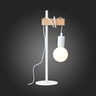 Прикроватная лампа Evoluce. SL1142.504.01. Bagetti. 1х60 Вт, E27, 17х14х46 см, цвет белый, светлое дерево - Фото 7