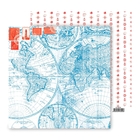 Бумага для скрапбукинга двусторонняя Бригантина "Карта" 160 гр/м2 - Фото 1