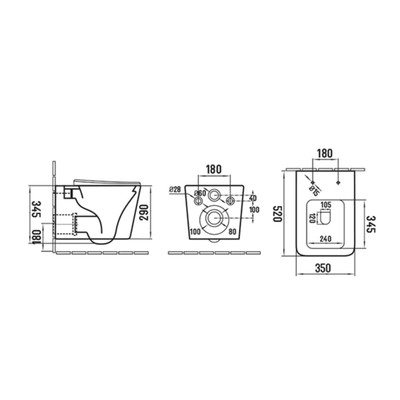 Унитаз подвесной Comforty 106, безободковый, дюропласт softclose тонкое, быстросъёмное