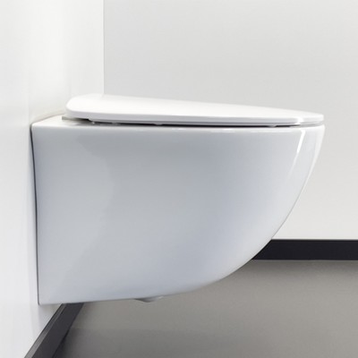 Унитаз подвесной Comforty 107, безободковый, дюропласт softclose тонкое, быстросъёмное