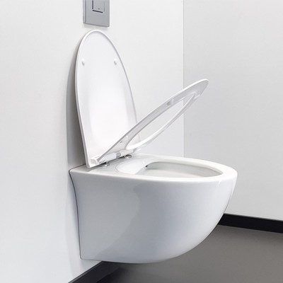 Унитаз подвесной Comforty 107, безободковый, дюропласт softclose тонкое, быстросъёмное