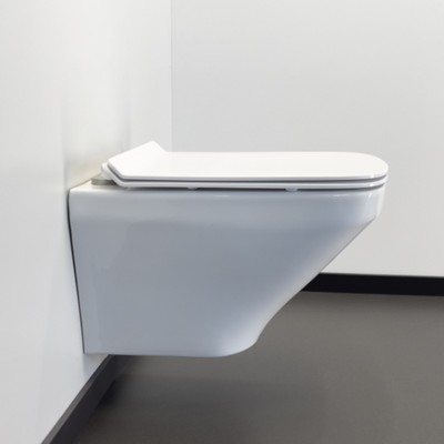 Унитаз подвесной Comforty 108, безободковый, дюропласт softclose тонкое, быстросъёмное