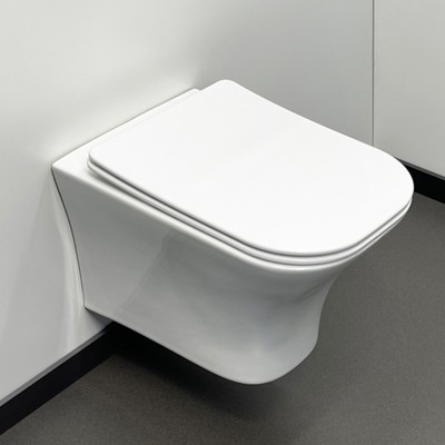 Унитаз подвесной Comforty 110, безободковый, дюропласт softclose тонкое, быстросъёмное