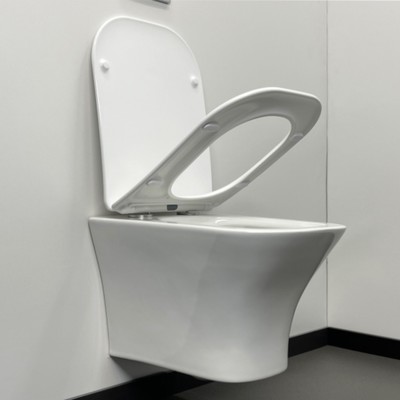 Унитаз подвесной Comforty 110, безободковый, дюропласт softclose тонкое, быстросъёмное