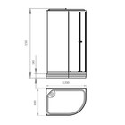 Душевая кабина Comforty 301L, серое стекло, задняя чёрная стеклянная панель, 120х80х215 см   1029744 - фото 13941681