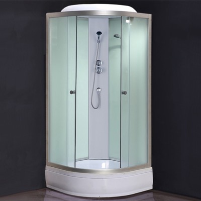 Душевая кабина Comforty 307WG, стекло крезет, задняя стеклянная панель крезет, 90×90×215 см