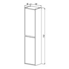 Шкаф – пенал подвесной VIANT «Люксембург», 2 створки, 300×400×1700 мм, цвет чёрный - Фото 4