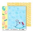 Бумага для скрапбукинга двусторонняя Наш малыш "Лошадка" 160 гр/м2 - Фото 1