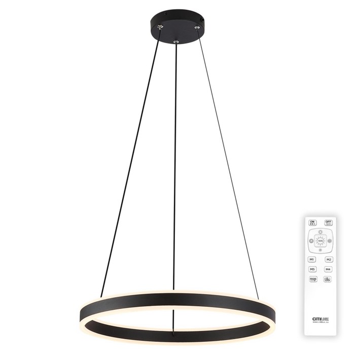 Светильник подвесной Citilux «Дуэт» CL719501, 50х50х17 см, 1х53Вт, LED, цвет черный - Фото 1