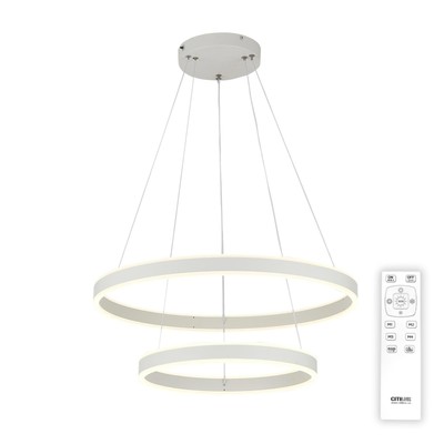 Светильник подвесной Citilux «Дуэт» CL719640, 60х60х17 см, 1х108Вт, LED, цвет белый