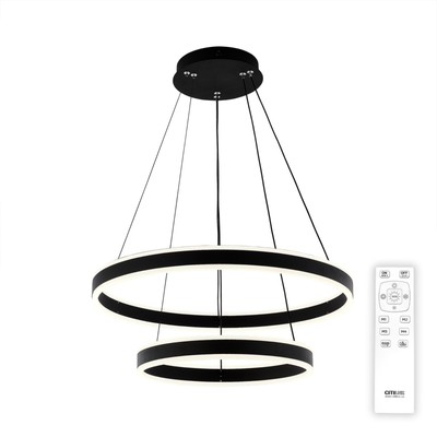 Светильник накладной Citilux «Дуэт» CL719641, 60х60х17 см, 2х54Вт, LED, цвет черный