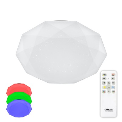 Светильник накладной Citilux «Астрон» CL733480G, 37,5х37,5х8 см, 1х48Вт, LED, цвет белый