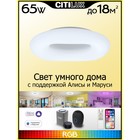 Светильник накладной Citilux «Стратус Смарт» CL732A520G 52х52х10,5 см, 1х65Вт, LED, цвет белый - Фото 2