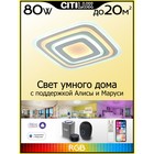 Светильник накладной Citilux «Триест Смарт» CL737A080E 50х50х6,5 см, 1х80Вт, LED, цвет белый - Фото 2