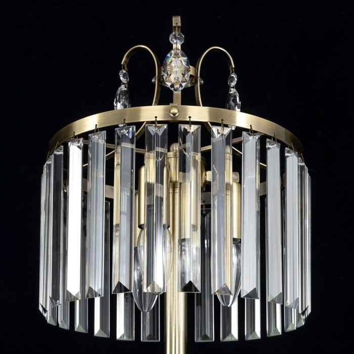 Лампа настольная декоративная Citilux «Инга» CL335833 27х27х56 см, 3х60Вт, E14, цвет коричневый - фото 1928458020