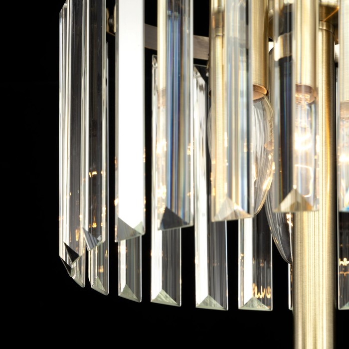 Лампа настольная декоративная Citilux «Инга» CL335833 27х27х56 см, 3х60Вт, E14, цвет коричневый - фото 1928458023