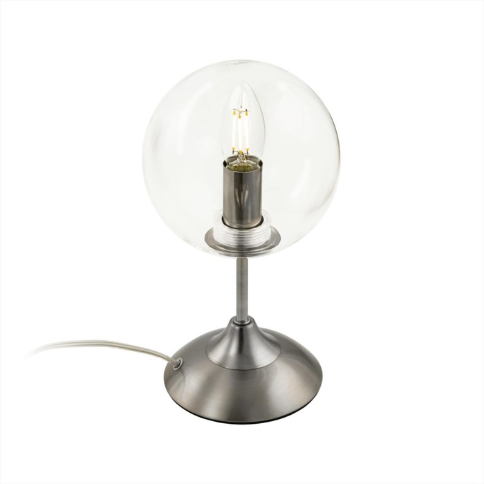 Лампа настольная декоративная Citilux «Томми» CL102811 15х15х28 см, 1х40Вт, E14, цвет серый - Фото 1