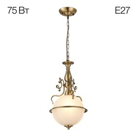 Светильник подвесной Citilux «Идальго» CL434121, 28х28х55 см, 1х75Вт, E27, цвет коричневый