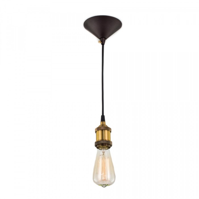 Светильник подвесной Citilux «Эдисон» CL450100, 4,5х4,5х16 см, 1х100Вт, E27, цвет коричневый - Фото 1