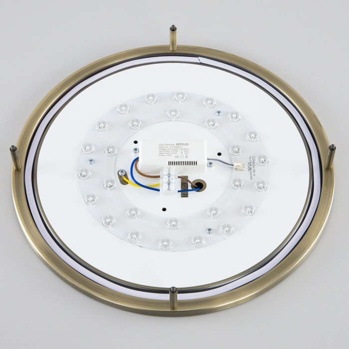 Светильник накладной Citilux «Бостон» CL709323N, 35,5х35,5х7,5 см, 1х32Вт, LED, цвет коричневый - фото 1926981626